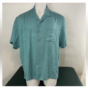 Mens Paradise collection 100 silk MartiniPattern button up hawaiian shirt XXL 79